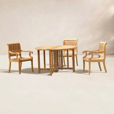 Massenburg 48" Teak Patio Dining Set