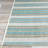 Broddrick Striped Blue Mist Ivory Flatweave Indoor Outdoor Performance Area Rug-29473017