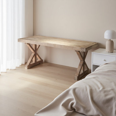 A personalized natural wood office desk