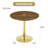 Round Pedestal Dining Table with Thickened Tabletop and Metal Base for Small Spaces, Kitchen, and Living Room-142002959-142002961-142002958