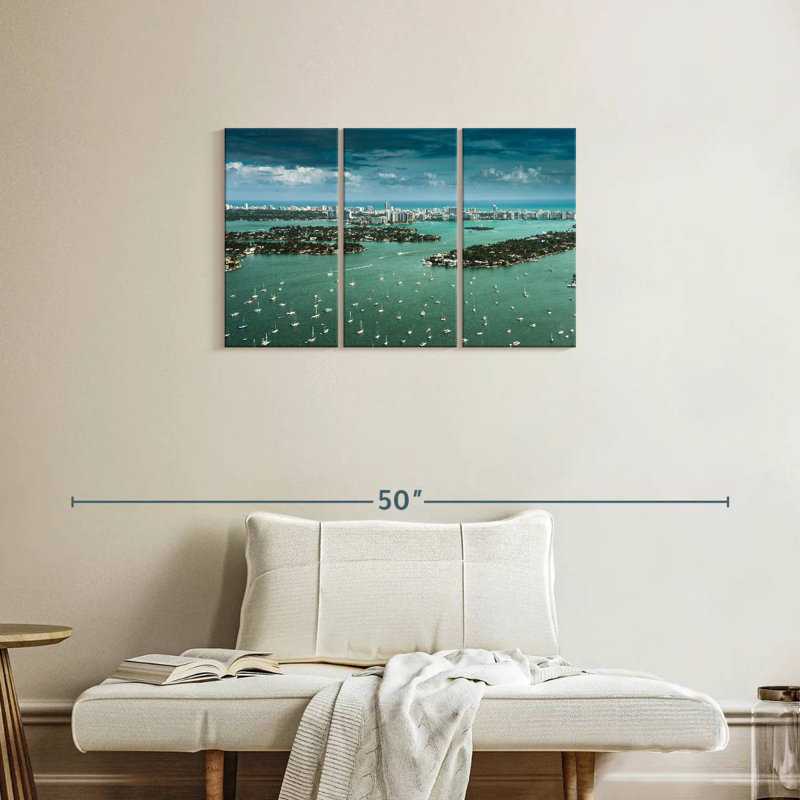 Nicci Miami Yachts Aerial View, 20" H x 33" W