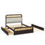Grand lit plateforme en bois robuste avec lit gigogne et tiroirs de rangement-121545575