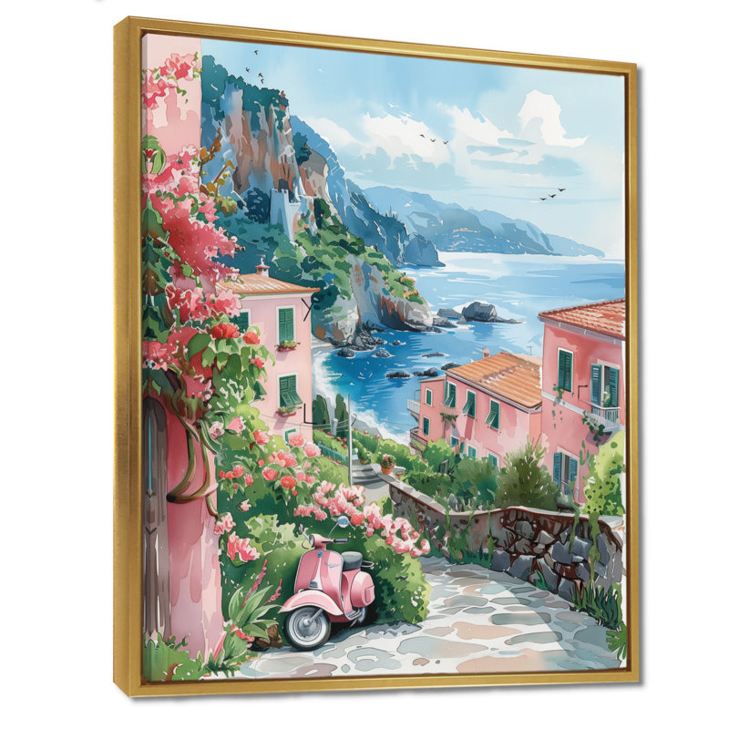 Savoie - Italie, décoration murale, H 34 po x l 44 po, Cadre flottant doré
