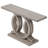 55” Farmhouse Console Table with Geometric Wooden Base, Rustic Entryway Sofa Table for Living Room, Hallway, Foyer – Decorative Accent Table for Display and Storage, Grey