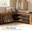 47.24" L-Shaped Corner Storage Bench, Entryway Shoe Bench