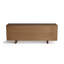 Buffet en bois massif tissé d'inspiration rétro