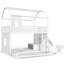 Lit superposé cabane de jeu (deux places superposées) avec glissade, échelle, bande lumineuse DEL, rideau et armoire de rangement, blanc-1057113640-1057113643