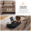 Canapé modulaire en U 125,6 po avec méridiennes, console de rangement, ports de chargement USB, porte-gobelets, Sherpa-Chenille-364876307-452277843