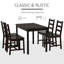 Ensemble de table de salle à manger 5 pièces, table de cuisine en bois et chaises pour coin-repas, coin-repas