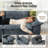 88" Oversized Deep Seat Living Room Sofa, Chenille Couch with Throw Pillows-330733140-308234129-308234143