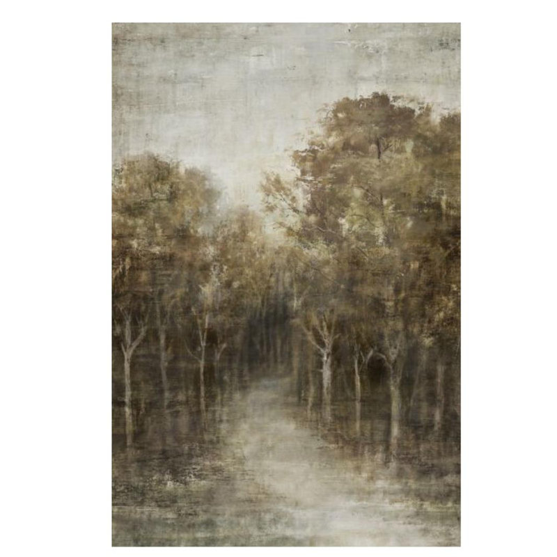 A Walk In The Woods Painting by Elena Carlie, Glass Coat, 54" H x 36" W