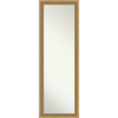 Non-Beveled Wood Door Mirror, Carter Dark Gold Frame - Full Length Mirror, Wall Mirror