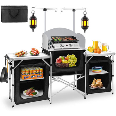 Table d'appoint pliante en acier inoxydable Neleah