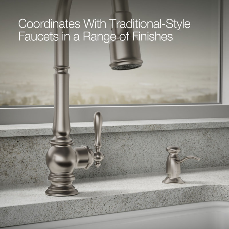 Traditional Design Soap/Lotion Dispenser, Vibrant Stainless