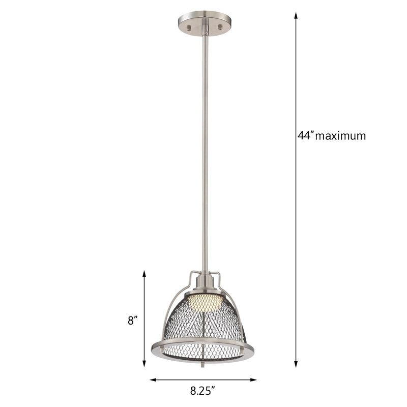 1 - Light Silver LED Single Pendant