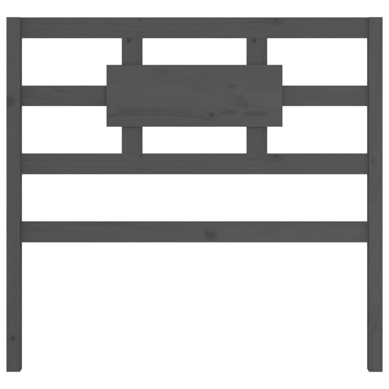Huth Solid Pine Wood Headboard, 105.5 x 100 cm, Grey