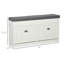Banc de rangement moderne pour chaussures avec coussin et 2 tiroirs - Rangement réglable pour 8 paires-878755179