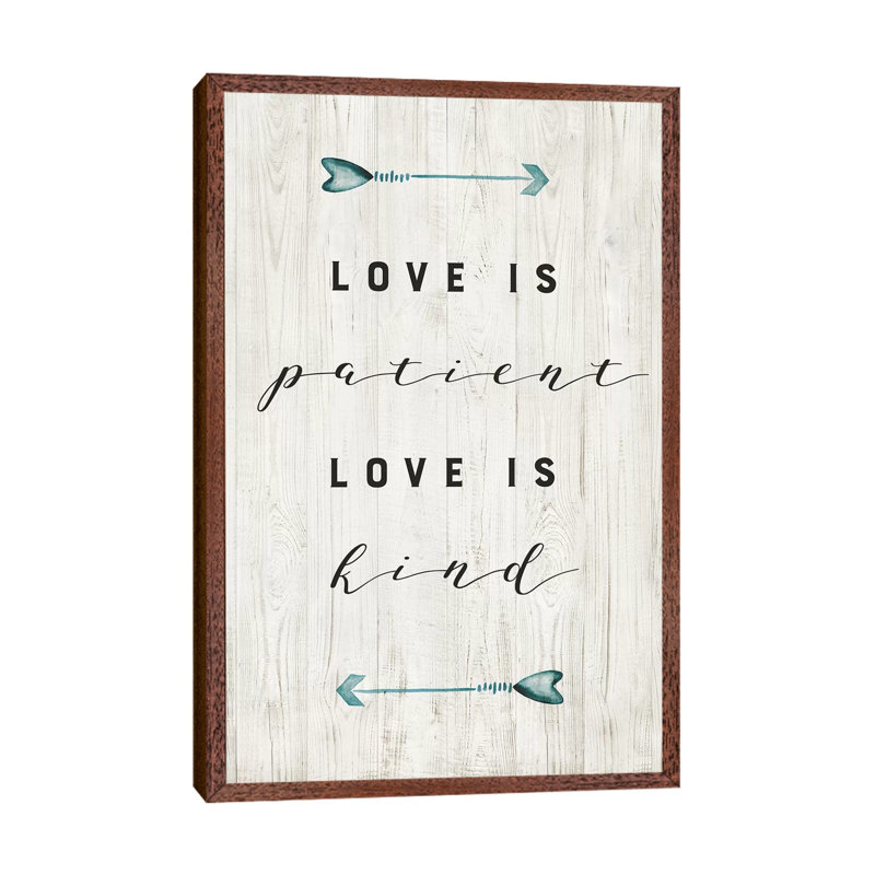 Love Is by Amanda Murray - Print on Canvas, Classic Brown Wood Framed, 66.04cm H x 45.72cm W x 3.81cm D