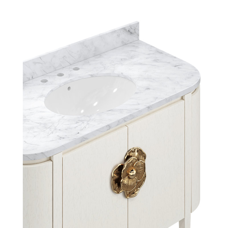 Briallen White 48" Vanity with Undermount Sink, Cerused White