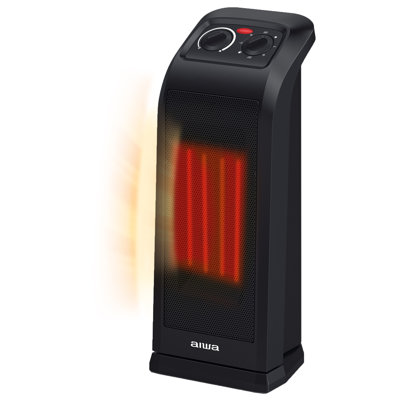 Chaufferette tour 18 po, oscillant, protection contre la surchauffe, basculement automatique