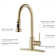 ESHOO Pull Down Kitchen Faucet with Soap Dispenser