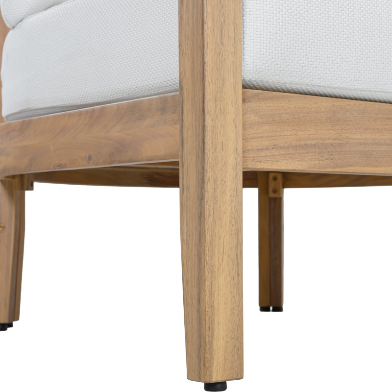 Ensemble de 2 chaises de patio Kaiiden, Oak/Ivory