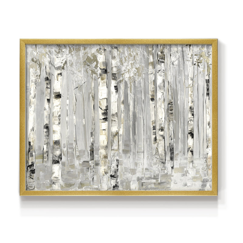 Shimmering Birch Grove -Framed Print - Restickable, 16" H x 20" W
