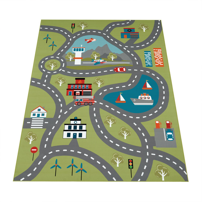 Trotta Flatweave Green Rug, Rectangle 200 x 290cm