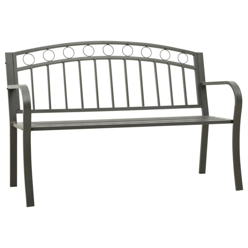 Winston Porter Garden Bench 49.2" Steel Grey, Grey