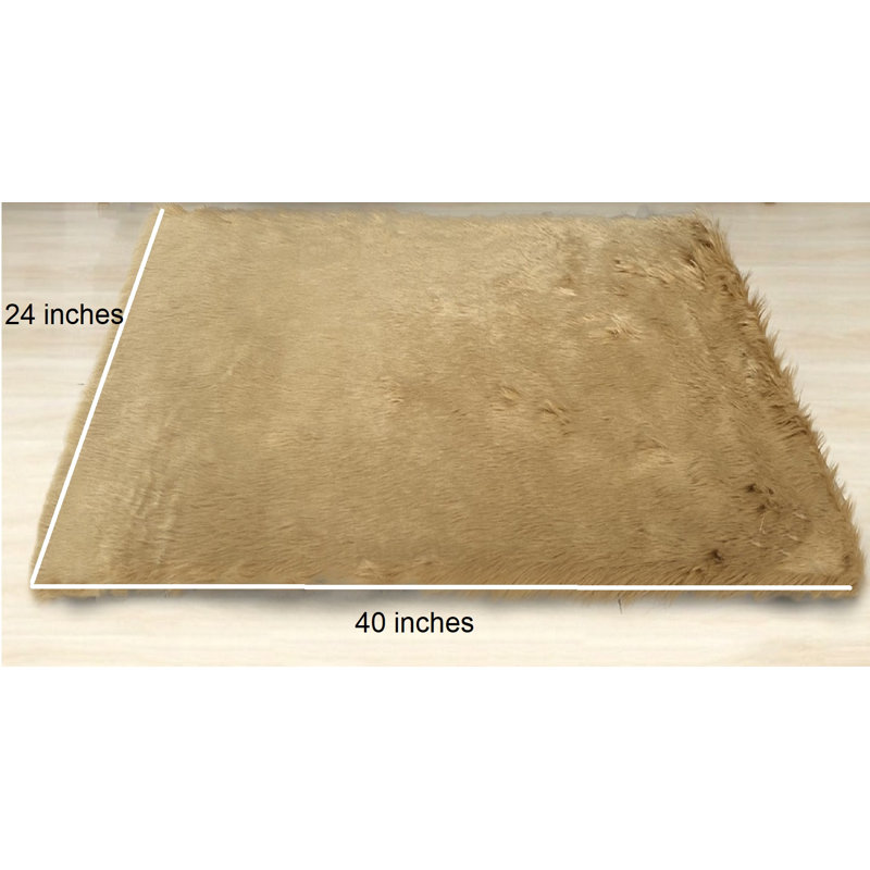 Tapis Rejetta, Doré, Rectangulaire 3 pi x 5 pi