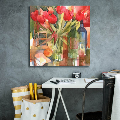 «Bottles & Blooms» par Annelein Beukenkamp, art mural sur toile