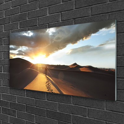 Landscape Desert 1 Piece Wall Art on Glass