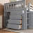 Grey Rubber Wood Watsons Loft Bed Equipped With Storage Cabinet, Drawers, Shelves, Pull-Out Desk, Safety Guardrail, And Ladder-1902680062