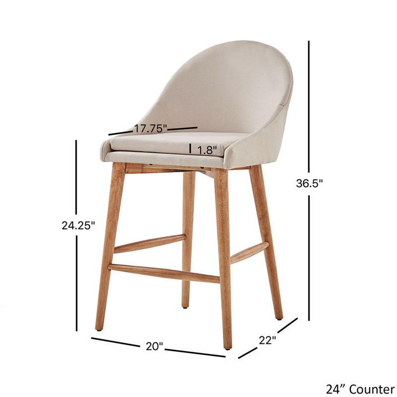 Tabouret de comptoir 24,25 po Evianna, Naturel