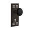 Craftsman Plate with Decorative Keyhole and Black Porcelain Door Knob-1539387087