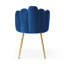 Chaise d'appoint en velours 2 pièces, fauteuil de coiffeuse pour le maquillage, chaises d'appoint de salon avec pieds dorés-2012443249