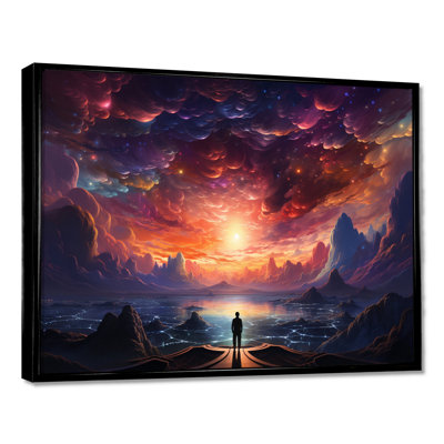 Embracing The Great Mysterious Sunset Glory - Meditation Wall Art Living Room