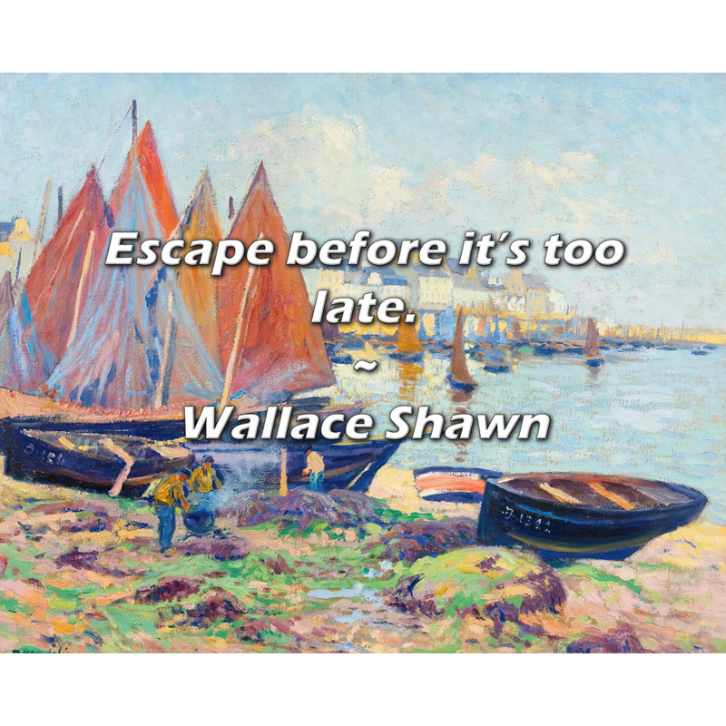 Wallace Shawn Quote: Escape before it’s too late.