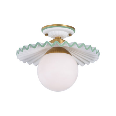 Amanda Lindroth Fancy Ruffle Flushmount