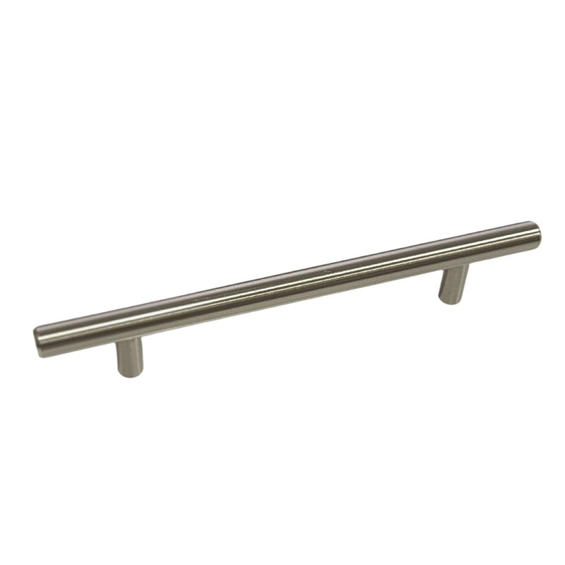 Poignée barre en T, Nickel brossé, 6 3/8"