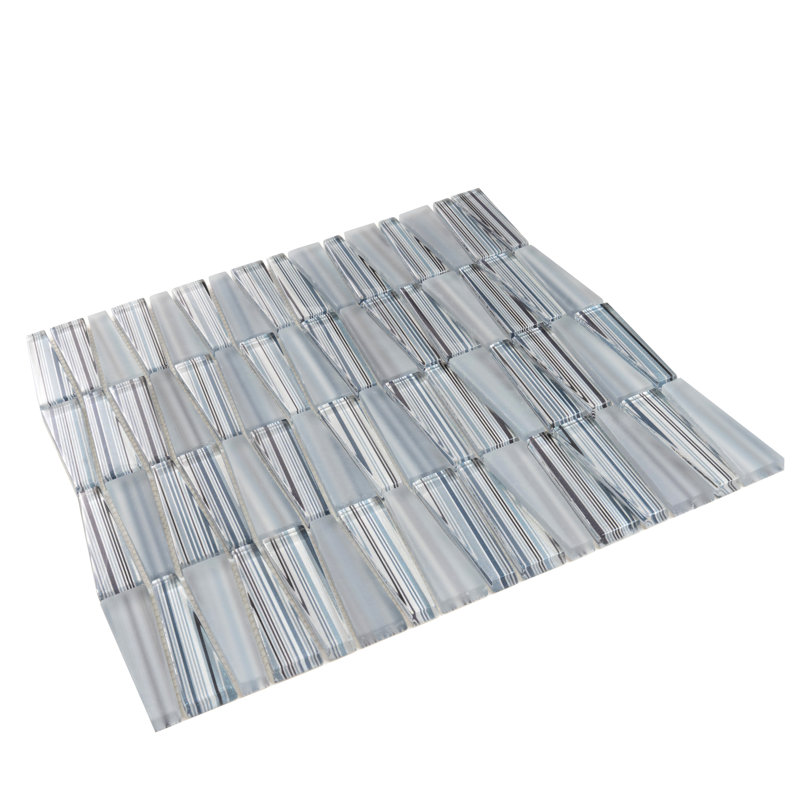 12"X12.9" Triangle Glass Mosaic Tile