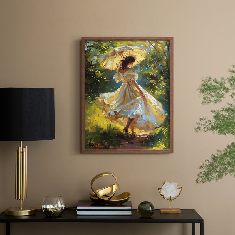 «WOMEN Series DCC», reproduction encadrée - bois massif, H 21 po x l 17 po, Noyer