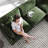 112" L Shaped Modern Sofa Modular Sectional Cloud Couch With Ottoman, 4-Seat Chenille Deep Seat Sofa With Pillow For Living Room-703610252