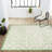 Deronte Vintage Filigree Textured Weave Cream/Green Indoor/Outdoor Rug-1662867017