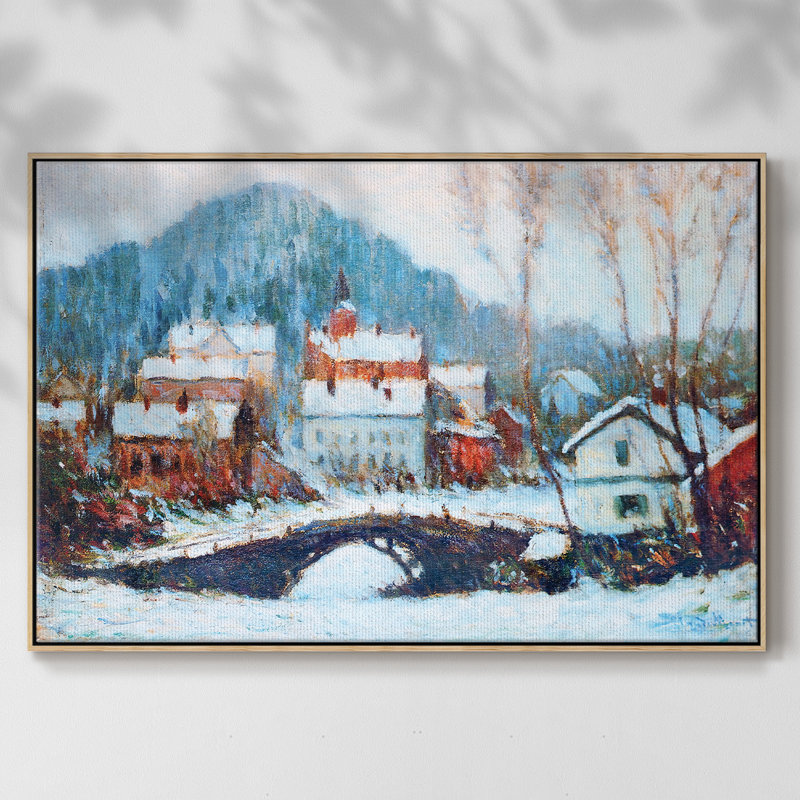 Sandviken, Norvège, 1895 02, reproduction d'art sur toile, H 17 po x l 25 po x P 2 po, Toile avec cadre naturel