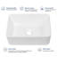 Lavabo de salle de bain rectangulaire 16 "x12"
