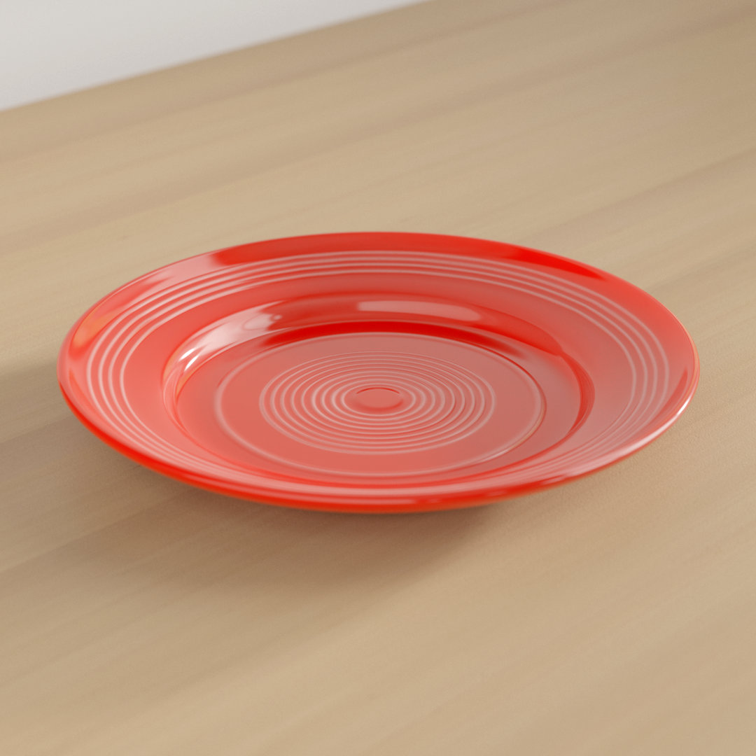 Arsène 10.5" Ceramic Dinner Plate – Wide Rim, Chip-Resistant (Set of 6) Winston Porter 