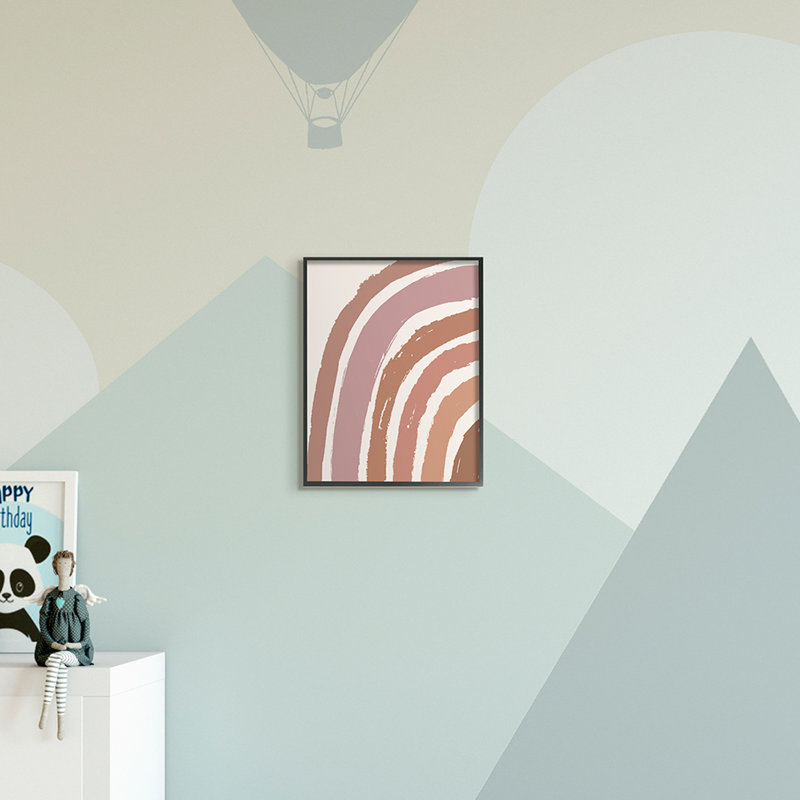 Arc-en-ciel désertique, Estampe numérique Farmhouse, H 14 po x l 11 po x P 1,5 po