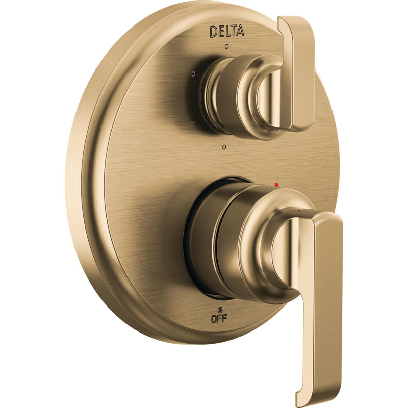 Tetra 14 Series 6-Setting Integrated Diverter Valve Trim Kit, Shower Faucet Diverter Kit, Bronze