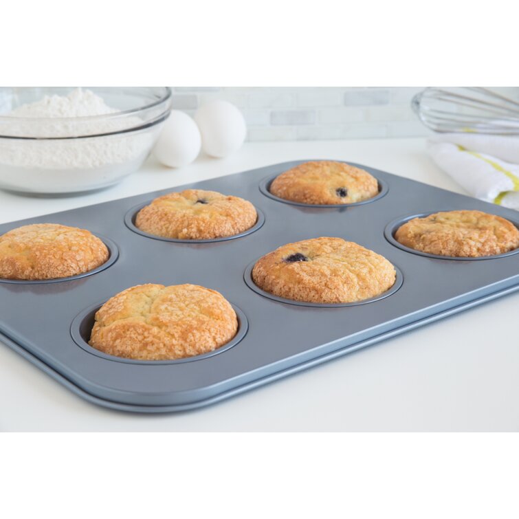 Home Basics Non-Stick 6 Cup Muffin Pan, FOOD PREP